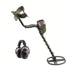 Detector de Metales AT MAX camuflado + 1 bobina 8.5x11" DD + audífono bluetooth MS-3 Z-Lynk
